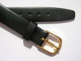 Hirsch black leather quality calf watch band 12 mm  