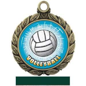  Custom Volleyball HD Insert Medal M 8501 GOLD/HUNTER 