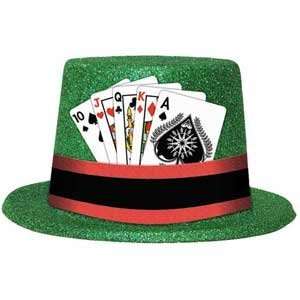 Glitter Top Hat w/Casino Playing Cards Toys & Games