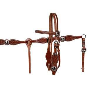  Sign Concho Headstall, Reins, and Breast Collar Set
