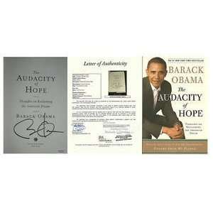  Barack Obama Signed Audacity of Hope Book 1st Ed. JSA 