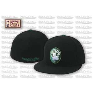  Boston Celtics Mitchell & Ness Black Throwback Fitted Cap 