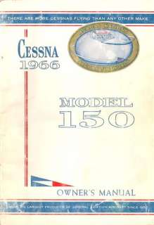 1966 Cessna 150 Owners Manual in PDF format on CdRom  
