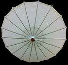 Lot of 4 Japanese Chinese Parasol 32in White 13156 15  