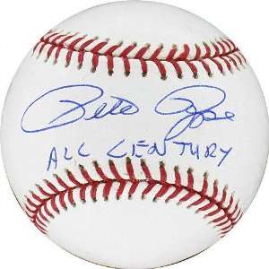  Pete Rose Autographed Baseball with All Century 