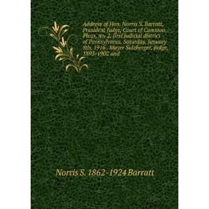   Sulzberger, judge, 1895 1902 and Norris S. 1862 1924 Barratt Books