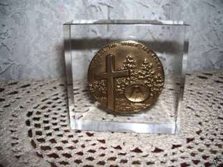 FIRST CHRISTIAN SATELLITE BROADCASTING COIN 1977  