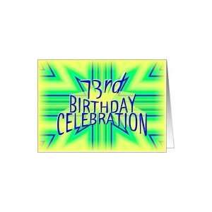  73rd Birthday Party Invitation Bright Star Card Toys 