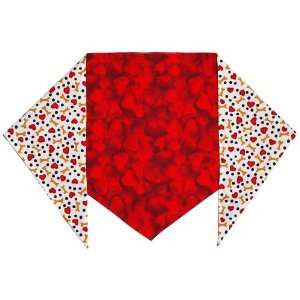    Lots of Hearts Valentines Bandana for Dogs   X Large