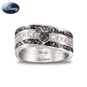 The Mickey Hidden Message Engraved Womens Three Band Ring by The 