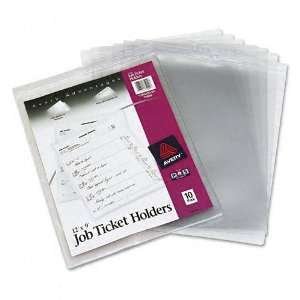  Crystal Clear Job Ticket Holder, 12 x 9, 10/Pack 