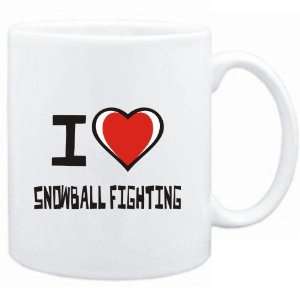  Mug White I love Snowball Fighting  Sports Sports 