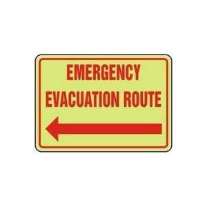  EVAC AND SHELTER EMERGENCY EVACUATION ROUTE (ARROW LEFT 