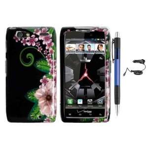 Black Green Pink Flower Premium Design Protector Hard Cover Case for 