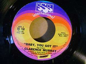   PRESSING MINT/M  FUNK 45~CLARENCE MURRAY~BABY YOU GOT IT/ONE MORE~HEAR