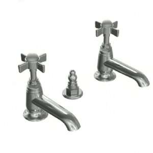   Lavatory Faucet with Cross Handle, Antique Nickel