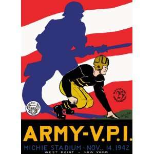  Historic Game Day Program Cover Art   ARMY (H) VS VIRGINIA 