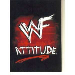  WWF Attitude Superstarz Trading Card #1  WWF Logo