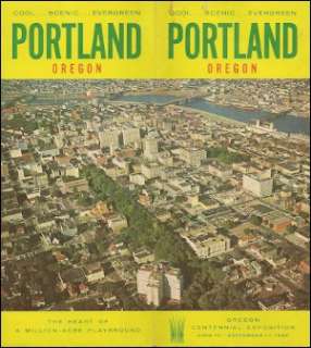 1959 PORTLAND Oregon Centennial Exposition Map Brochure  