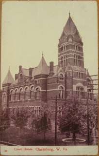 1908 Postcard Court House Clarksburg, West Virginia VA  