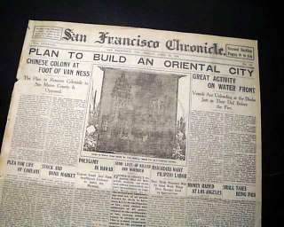 1906 Post SAN FRANCISCO EARTHQUAKE Early Chinatown Rebuild California 