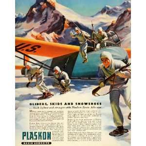   WWII War Production Snowshoe Troops Bayonet   Original Print Ad Home