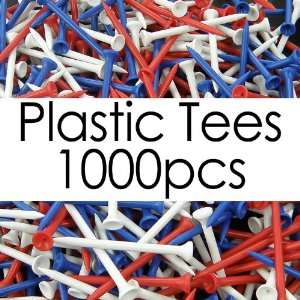    Golf Plastic 1000pcs Tees three colors(84mm)