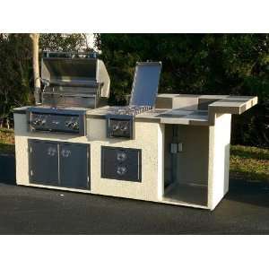  8ft. Complete Pre Fabricated Island with Bar Top by DOK 