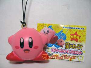 Nintendo Epoch Kirby figure soft Squishy Squeeze pvc Strap Keychain 
