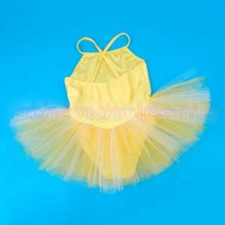 Girl Ballet Dance Skirt Leotard Tutu GYM 5 6Y Yellow  