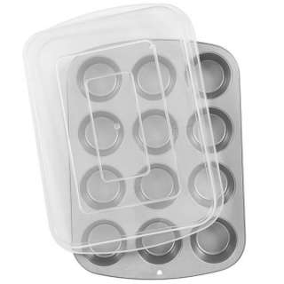 Wilton Recipe Right® 12 Cup COVERED Muffin Pan New No Stic 2105 1832 
