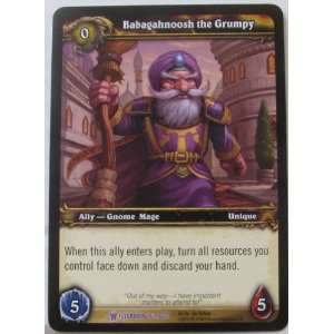 World of Warcraft Icecrown Babagahnoosh the Grumpy Rare Single Card 