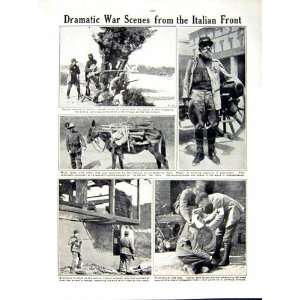  1915 WORLD WAR ITALIAN SOLDIERS ISONZO RED CROSS HORSES 