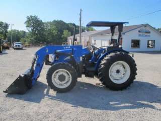 2007 NEW HOLLAND TN75A 4X4 TRACTOR WITH LOADER, NICE  