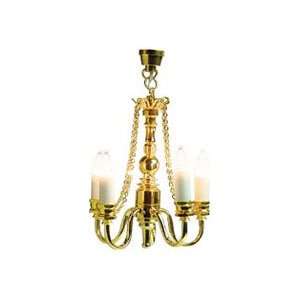  Miniature 5 Arm Chandelier in Gold by Miniature House 