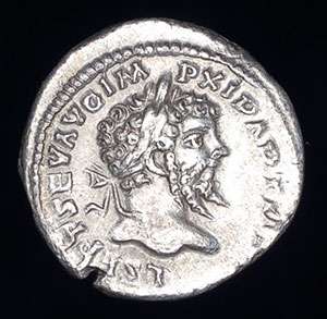 Roman Silver Denarius coin of Septimus Severus 211AD  