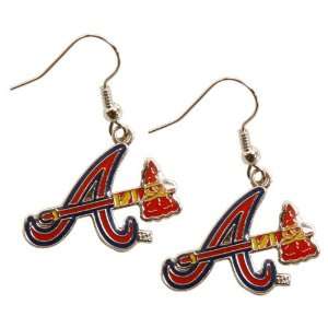  MLB Atlanta Braves Ladies Team Logo Dangle Earrings 