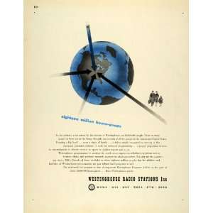 1944 Ad Westinghouse Radio Station Inc World North America 