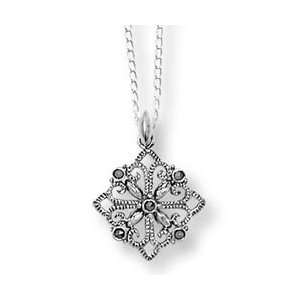    Marcasite Filigree Necklace (length 16) Boma Marcasite Jewelry