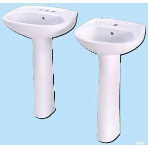   Bathroom Sink Pedestal by Le Bijou   V755 4 in White