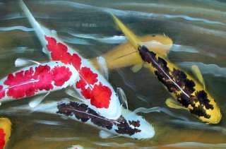 Modern Abstract Oil Paintings Canvas Art Koi Painting  