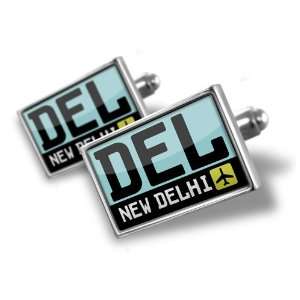 Cufflinks Airport code DEL / New Delhi country India   Hand Made 