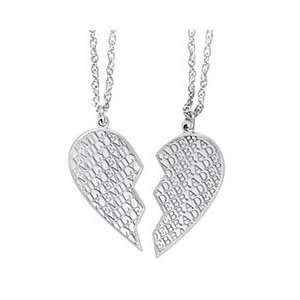 Gordons Jewelers Double Broken Heart Name Pendant in Sterling Silver 