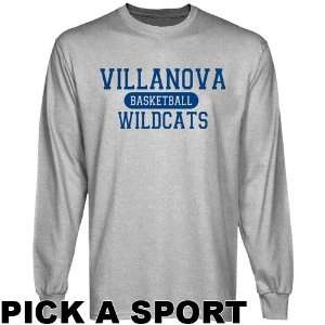 Villanova Wildcats Custom Sport Long Sleeve T Shirt   Ash