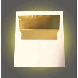    White Gold Foil Lined A2 Envelopes   250 Envelopes