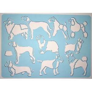   Animals Drawing Template Stencil Dogs Dog Puppy Animal Toys & Games
