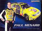 PAUL MENARD 2010 SERTA #98 NASCAR POSTCARD