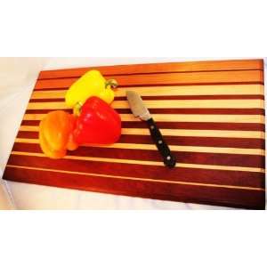  Bloodwood & Beech Wooden Cutting Board   11.5x17.5 