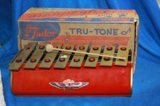 Vintage 40s Tudor Tru Tone Xylophone 8 Note Orig Box  