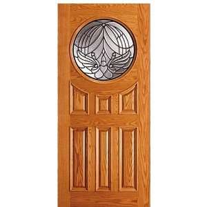  54 A OAK 36x80 Solid Red Oak Entry Door with Triple 